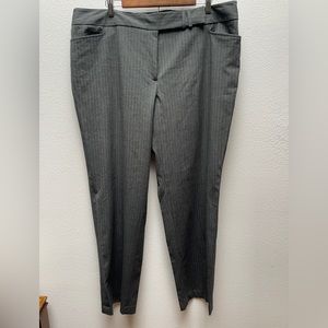 Lane Bryant Pinstripe Pant - Gray with Pink Stripe - Size 20